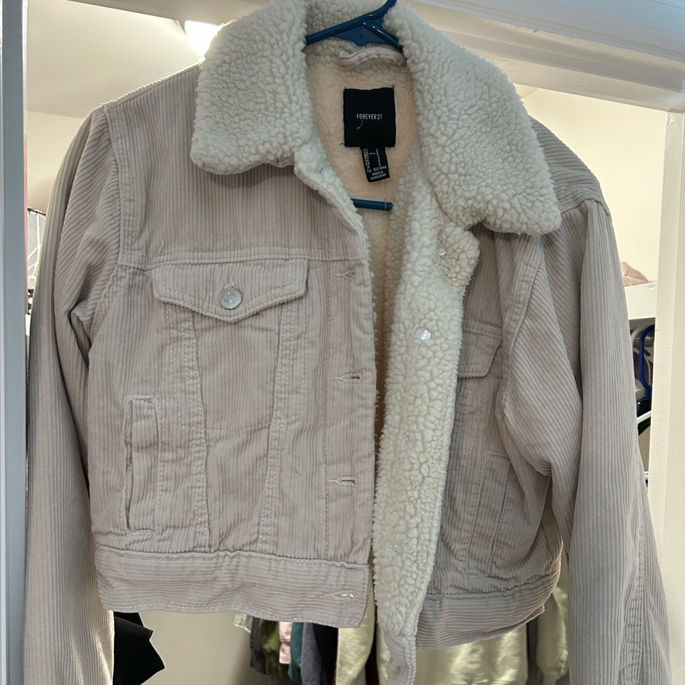 Corduroy cropped jacket